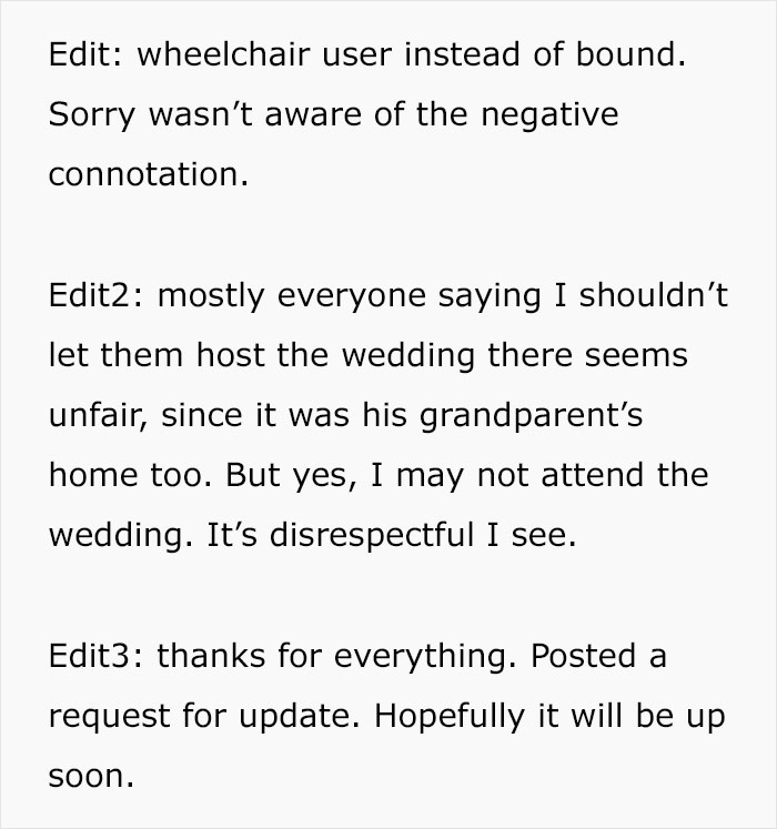 After Suggesting To Use A Temporary Ramp So Her House Can Be Accessible For A Wedding, Woman Exposes The Insulting Bride-To-Be And The Wedding Is Called Off After Suggesting To Use A Temporary Ramp So Her House Can Be Accessible For A Wedding, Woman Exposes The Insulting Bride-To-Be And The Wedding Is Called Off