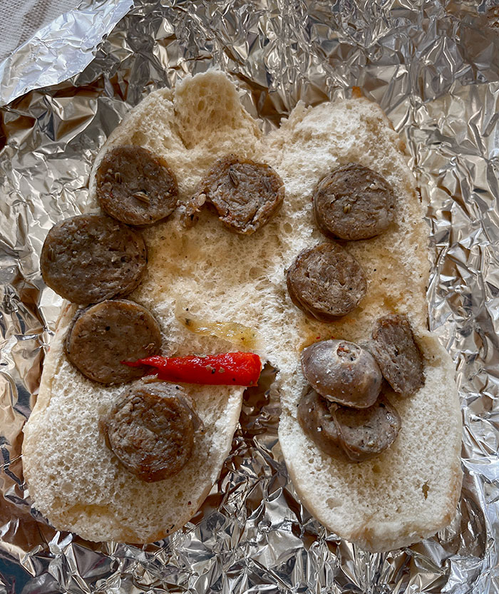 My Boss Provided Lunch Of "Italian Sausage With Peppers And Onions"