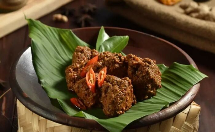 Rendang -Indonesia, Cow Meat(Like Steak) And Some Spices