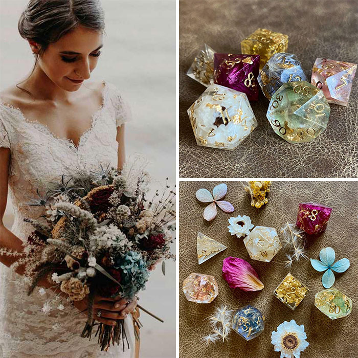 Almost Two Years Later, I Cast My Wedding Flowers Into Dice!