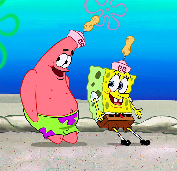 SpongeBob SquarePants and Patrick dancing 