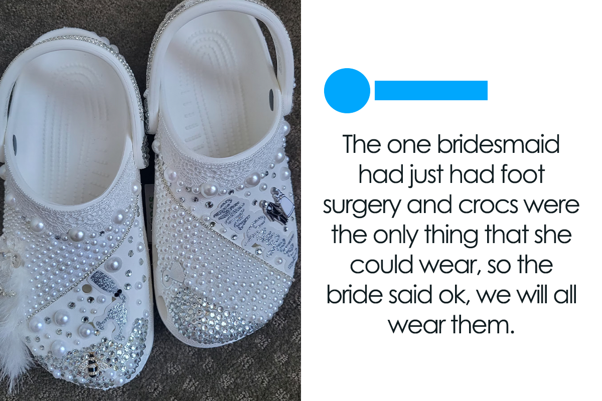bitter Layouten reform Heated Debate Ensues On Whether White Crocs Are Appropriate Footwear For  Walking Down The Aisle | Bored Panda