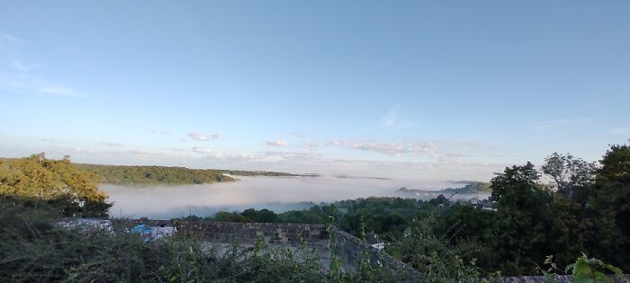 Cloudcoverd Valley, Langres France. A Beautiful Spectacle Early In The Morning In Fall