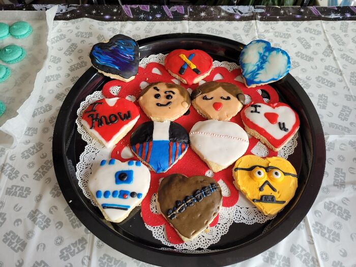 Star Wars Theme Cookies I Made For My Daughter's Engagement Party