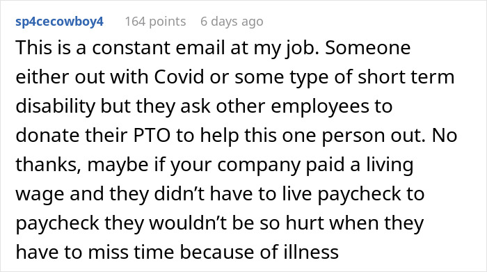 Unbelievable Note From CEO Asking Workers To Donate Their PTO To Hospitalized Long-Term Employee Goes Viral