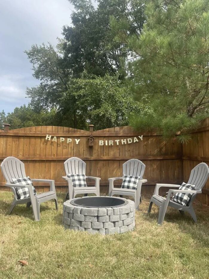 Built A Fire Pit To Surprise My Girlfriend For Her Birthday. How Did I Do?