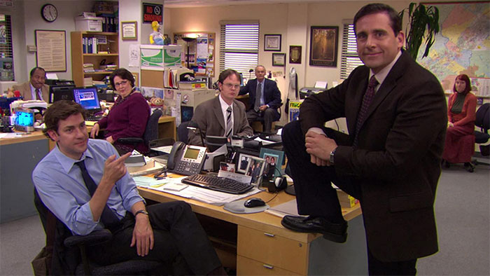 The Office characters in the office
