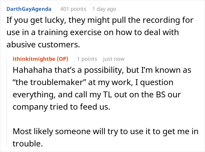 “Well, Terminate It, Then”: Karen Doesn’t Expect Employee To Actually Terminate Their Call After She Dares Him “Well, Terminate It, Then”: Karen Doesn’t Expect Employee To Actually Terminate Their Call After She Dares Him