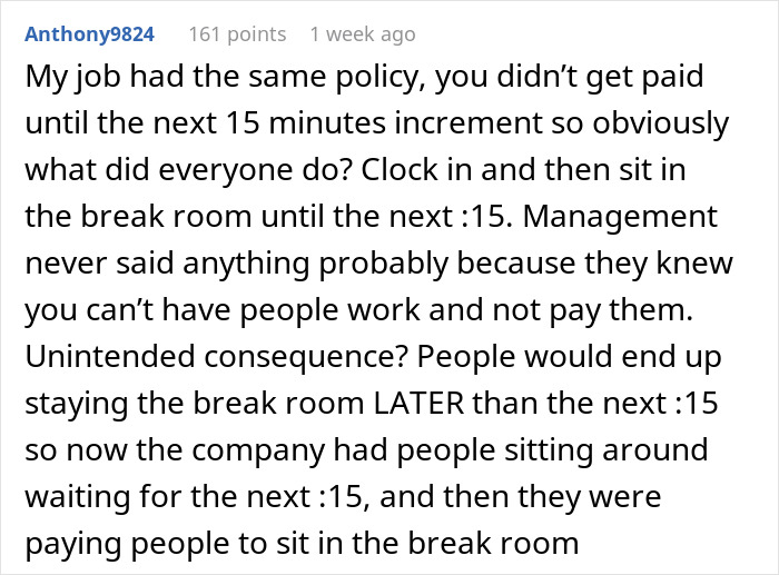 Boss, Tired Of People Not Coming In At 6 AM Sharp, Decides To Punish Them By Docking 15 Mins, But It Quickly Comes Back To Bite Him Boss, Tired Of People Not Coming In At 6 AM Sharp, Decides To Punish Them By Docking 15 Mins, But It Quickly Comes Back To Bite Him
