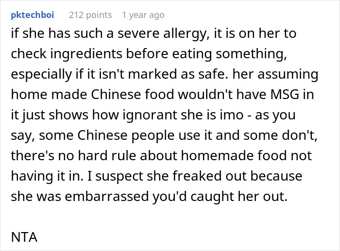 Woman Loses It After She Finds Out A Coworker's Meal She Helped Herself To Contained MSG, Takes Her To HR Woman Loses It After She Finds Out A Coworker's Meal She Helped Herself To Contained MSG, Takes Her To HR