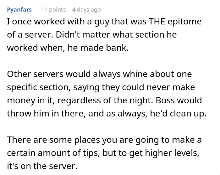 Server Maliciously Complies And Lets Newbies Take Care Of Her Tables After They Complained Hers Are Better, They Regret Asking For It Server Maliciously Complies And Lets Newbies Take Care Of Her Tables After They Complained Hers Are Better, They Regret Asking For It