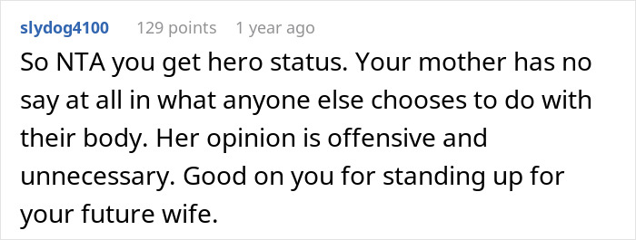 “AITA For Uninviting My Mother From My Wedding After She Called My Wife Indecent For Having Plastic Surgery?”