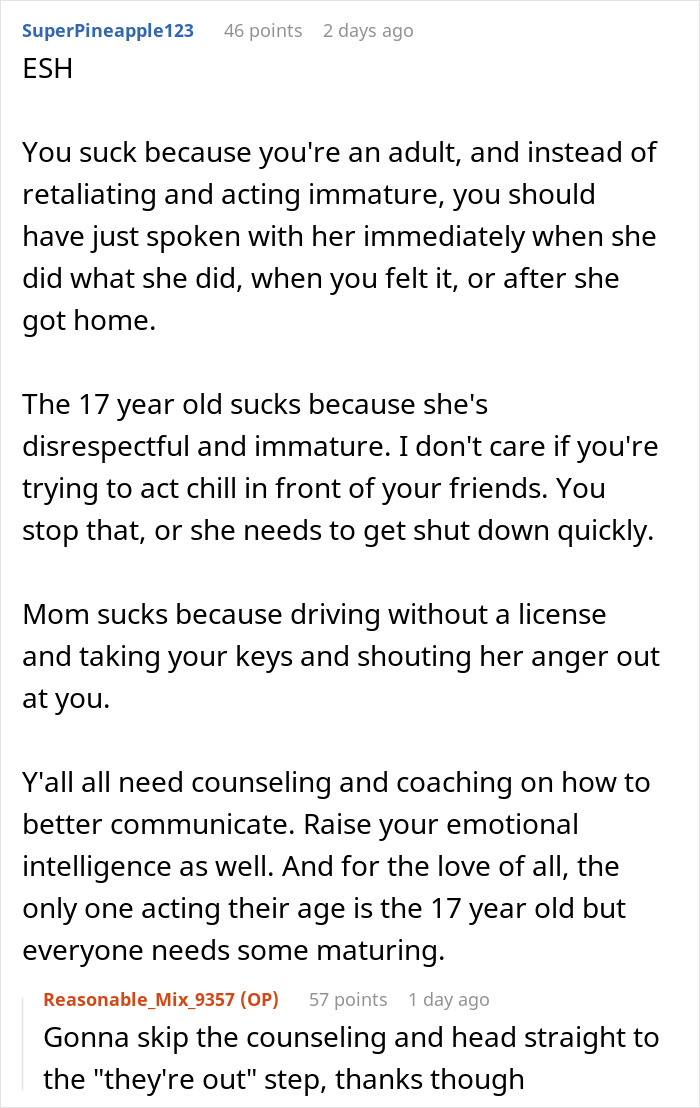 Teen Calls Mom&rsquo;s Partner &ldquo;Creepy Stepdad&rdquo; In Front Of Friends, Gets Left Without A Ride Back Home