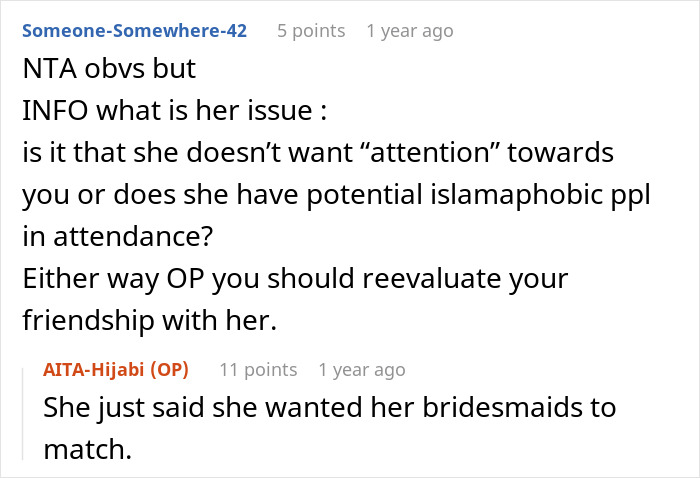 Muslim Bridesmaid Asks If She's A Jerk For Not Compromising And Keeping Her Hijab On For Her Friend's Wedding Muslim Bridesmaid Asks If She's A Jerk For Not Compromising And Keeping Her Hijab On For Her Friend's Wedding