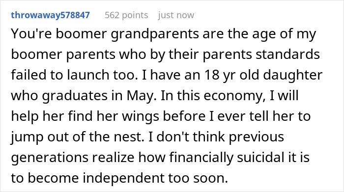 22 Y.O. Criticized By Boomer Grandparents For Failing To Move Out, Rants In Surprise How They Live In "Fantasy Land"