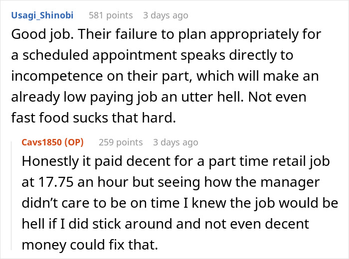 Person Shows Up For Interview Only To Be Met With Hostility And Forced To Wait 30 Minutes, Decides To Leave Person Shows Up For Interview Only To Be Met With Hostility And Forced To Wait 30 Minutes, Decides To Leave