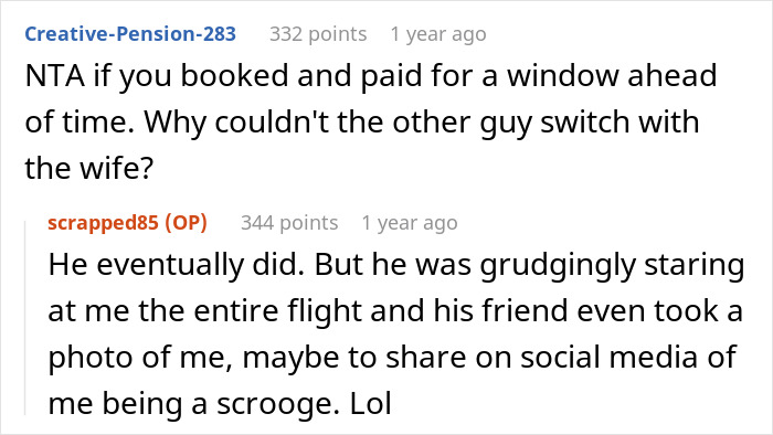Entitled Newlyweds Are Upset Fellow Plane Traveler Refused To Accommodate For Their Lack Of Foresight When Booking Plane Seats Entitled Newlyweds Are Upset Fellow Plane Traveler Refused To Accommodate For Their Lack Of Foresight When Booking Plane Seats