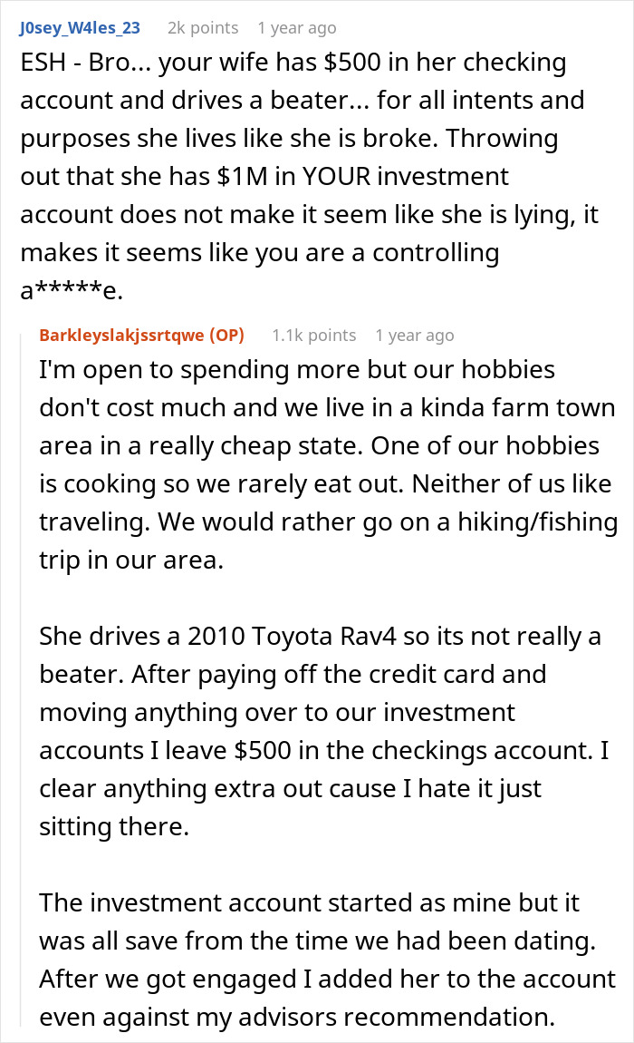 Husband Is Tired Of Wife's Pity Story That They're Broke, Reveals They're Actually Millionaires, Making Her Look Like A Liar Husband Is Tired Of Wife's Pity Story That They're Broke, Reveals They're Actually Millionaires, Making Her Look Like A Liar