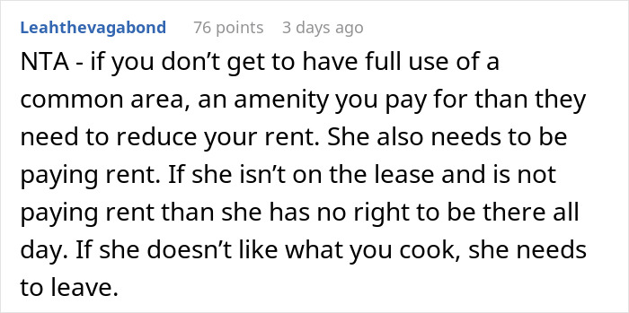 Person Refuses To Stop Cooking Aromatic Meals When His Roommate’s Girlfriend Comes Over, Gets Called A Jerk