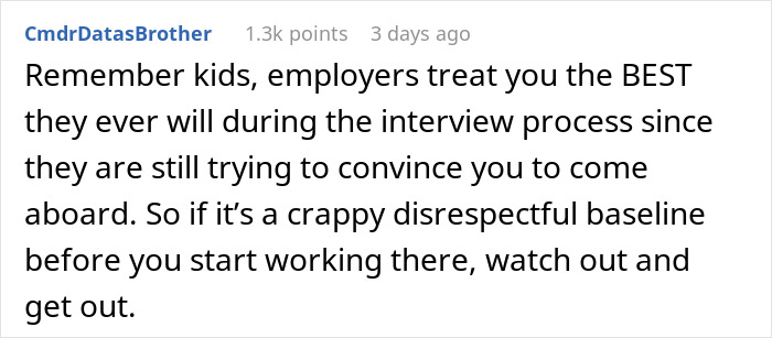 Person Shows Up For Interview Only To Be Met With Hostility And Forced To Wait 30 Minutes, Decides To Leave