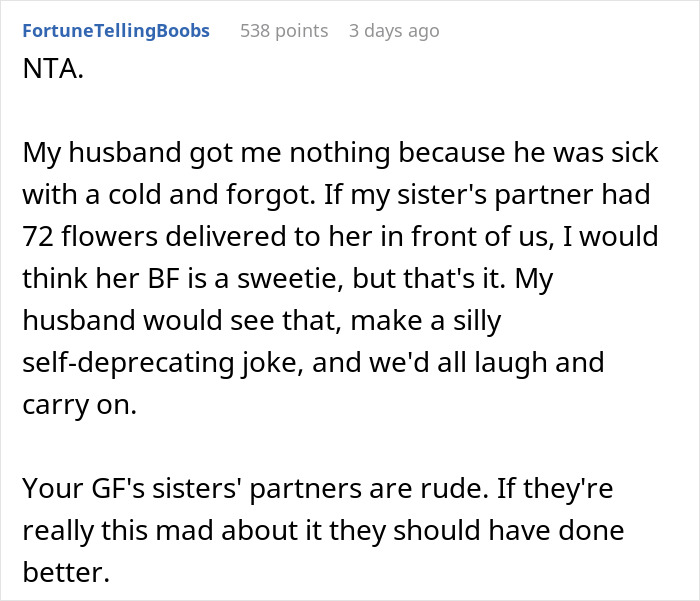 Boyfriend Showers His GF With Flowers And Presents On Valentine's Day, This Enrages Her Sisters' Husbands
