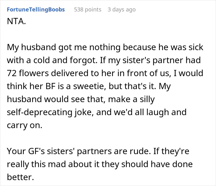 Boyfriend Showers His GF With Flowers And Presents On Valentine's Day, This Enrages Her Sisters' Husbands Boyfriend Showers His GF With Flowers And Presents On Valentine's Day, This Enrages Her Sisters' Husbands