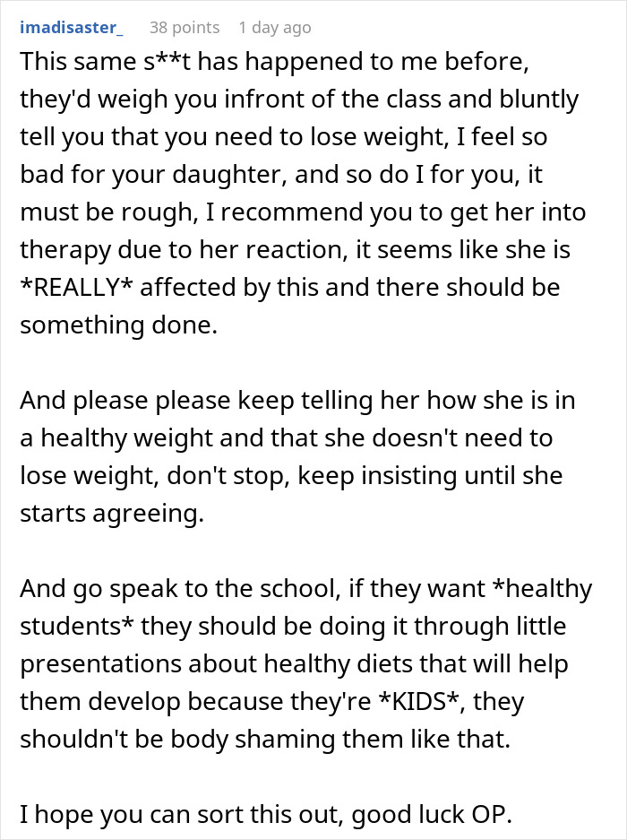 Mom Is Devastated After Daughter Refuses Food Because School Sent Her A Letter Over Her 2 Lb “Weight Problem”