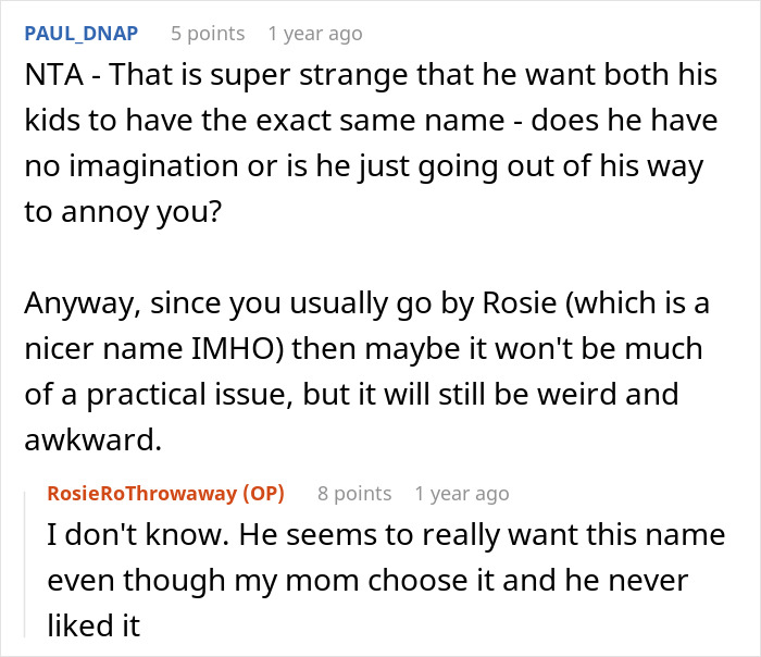 “Am I A Jerk For Not Wanting My Sister To Be Named Like Me?” “Am I A Jerk For Not Wanting My Sister To Be Named Like Me?”