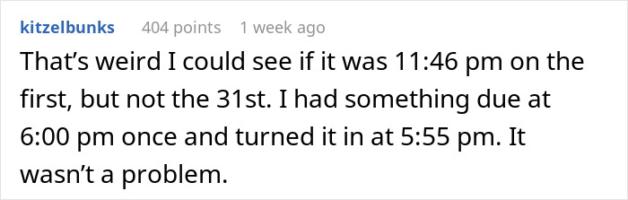 Student Questions Why They Received A Late Penalty When Their Assignment Was Submitted 14 Mins Before The Deadline, Shares Their Emails With The Professor Student Questions Why They Received A Late Penalty When Their Assignment Was Submitted 14 Mins Before The Deadline, Shares Their Emails With The Professor