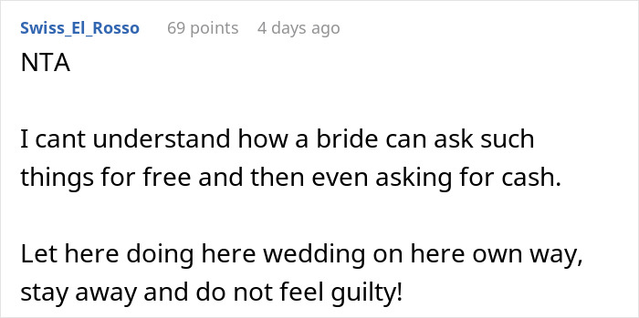 "Two Of The Bridesmaids Stormed Off": Woman Refuses To Participate In Wedding After Hearing Bride's Delusional Expectations, Gets Called All Kinds Of Rude Names "Two Of The Bridesmaids Stormed Off": Woman Refuses To Participate In Wedding After Hearing Bride's Delusional Expectations, Gets Called All Kinds Of Rude Names