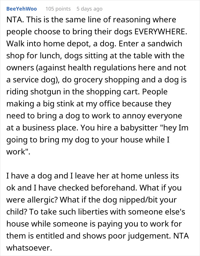 Babysitter Sneaks A Dog Into Her Clients’ Home Without Telling Them Beforehand, Gets Fired On The Spot