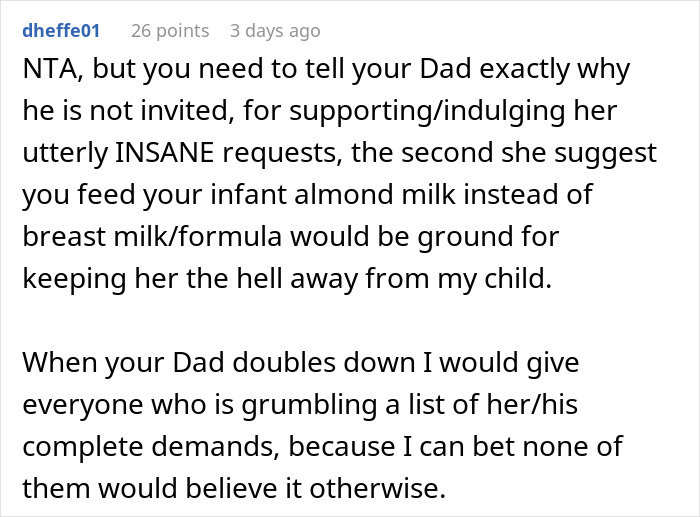 Daughter Uninvites Her Dad And His GF From Her Wedding After They Demand Everything Is Vegan, From Food To The Guests' Shoes Daughter Uninvites Her Dad And His GF From Her Wedding After They Demand Everything Is Vegan, From Food To The Guests' Shoes