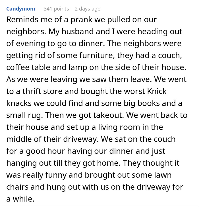 Knowing Their Home Is Tiny, Students Get Revenge On Neighbors Who Stole Furniture From Their House By Not Taking It Back