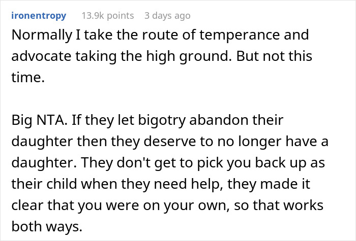 Daughter Who Was Disowned By Her Parents For Being Gay Refuses To Support Them Financially, Wonders If She's Being Cruel Daughter Who Was Disowned By Her Parents For Being Gay Refuses To Support Them Financially, Wonders If She's Being Cruel
