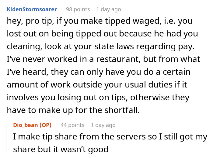 Restaurant Manager Asks Employee To Deep Clean The Back, Gets Mad When He Does Exactly That Restaurant Manager Asks Employee To Deep Clean The Back, Gets Mad When He Does Exactly That