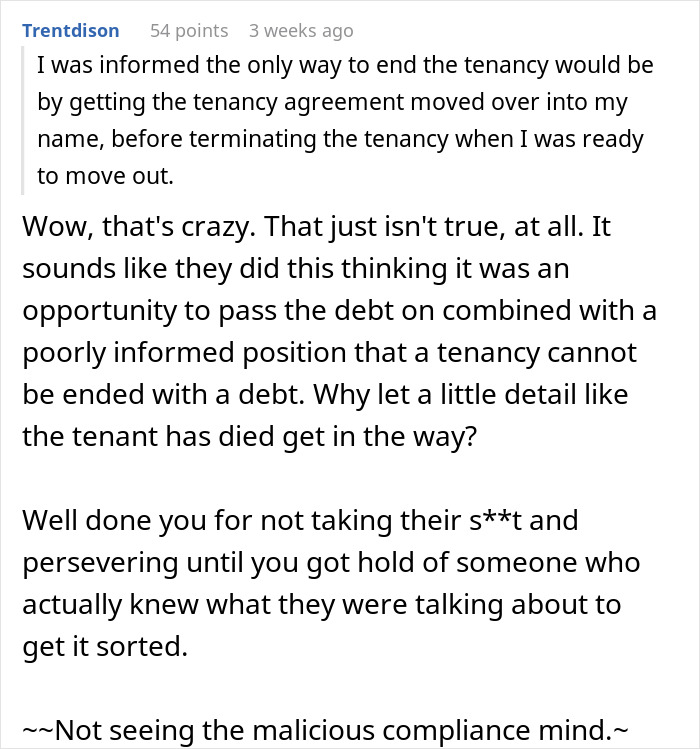 Person Is Annoyed When They “Inherit” A House From Aunt And Get Hounded By Housing Association For Rent Money When In Fact They Owe Them $240 Person Is Annoyed When They “Inherit” A House From Aunt And Get Hounded By Housing Association For Rent Money When In Fact They Owe Them $240