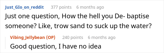 "Someone Has To Save The Boy": Religious Woman Baptizes Her Nephew Behind Everyone's Back, Receives Hilarious Revenge "Someone Has To Save The Boy": Religious Woman Baptizes Her Nephew Behind Everyone's Back, Receives Hilarious Revenge