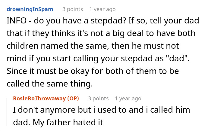 “Am I A Jerk For Not Wanting My Sister To Be Named Like Me?” “Am I A Jerk For Not Wanting My Sister To Be Named Like Me?”