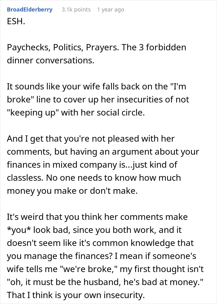 Husband Is Tired Of Wife's Pity Story That They're Broke, Reveals They're Actually Millionaires, Making Her Look Like A Liar Husband Is Tired Of Wife's Pity Story That They're Broke, Reveals They're Actually Millionaires, Making Her Look Like A Liar