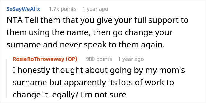 “Am I A Jerk For Not Wanting My Sister To Be Named Like Me?” “Am I A Jerk For Not Wanting My Sister To Be Named Like Me?”