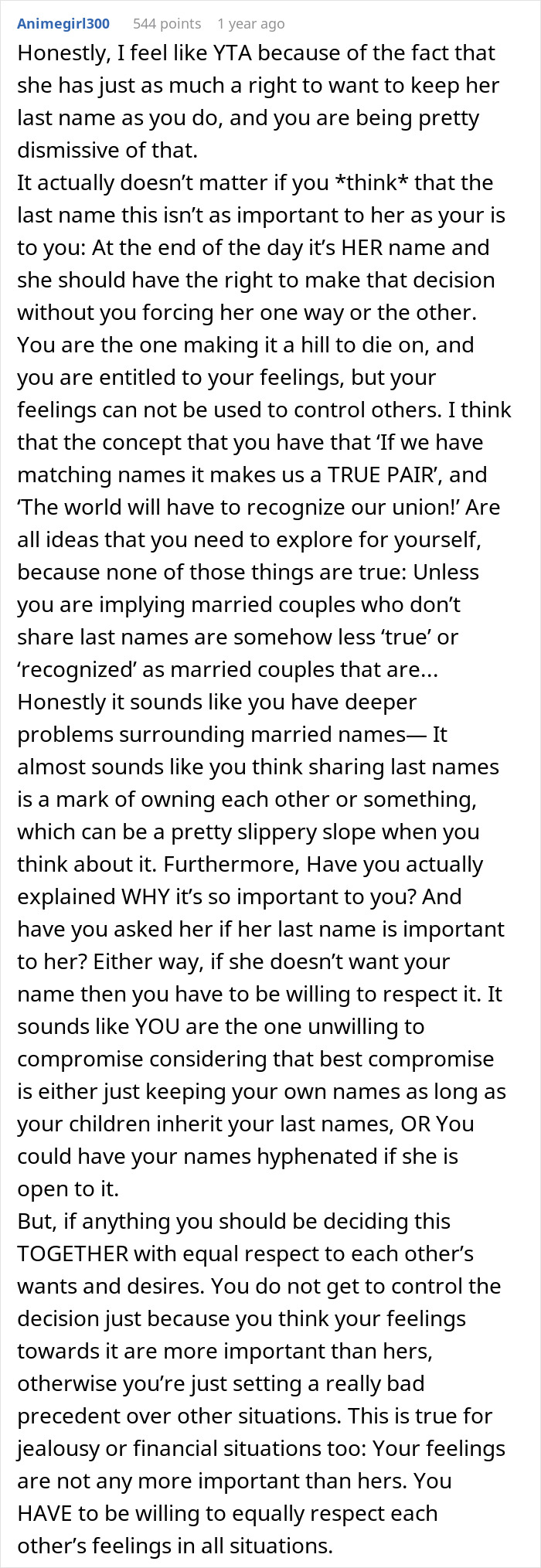 Man Wonders If He Is Wrong To Want His Fiancée To Have His Last Name When She Doesn’t Man Wonders If He Is Wrong To Want His Fiancée To Have His Last Name When She Doesn’t