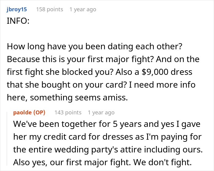 Woman Blocks Fiancé’s Number And Stays At Mom’s House After He Gives An Overly Honest Opinion On Her Wedding Dress