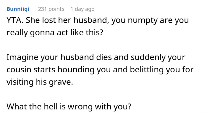 Woman Wants To Know If She Was A Bridezilla For Scolding Cousin For Going Off To Visit Her Husband's Grave And Being Late For Bachelorette Dinner