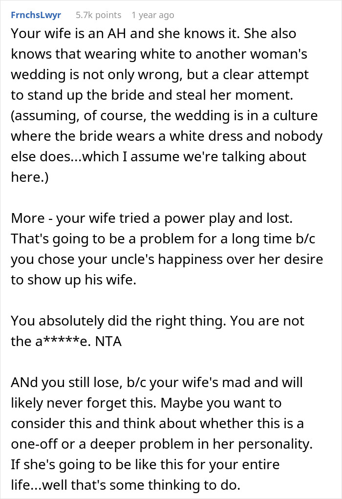 Husband Tries To Reason With Wife Who Wants To Wear White To His Uncle's Wedding, It Fails, So He Leaves Her Behind