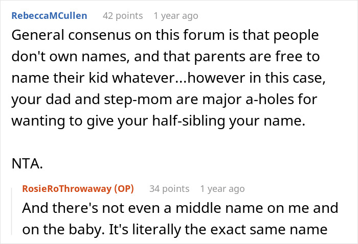 “Am I A Jerk For Not Wanting My Sister To Be Named Like Me?” “Am I A Jerk For Not Wanting My Sister To Be Named Like Me?”