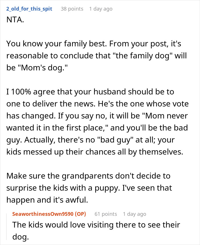 The Internet Praises This Genius Mom For Testing Her Husband And Kids To See If They Can Handle A Dog