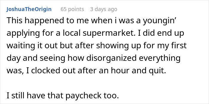 Person Shows Up For Interview Only To Be Met With Hostility And Forced To Wait 30 Minutes, Decides To Leave Person Shows Up For Interview Only To Be Met With Hostility And Forced To Wait 30 Minutes, Decides To Leave