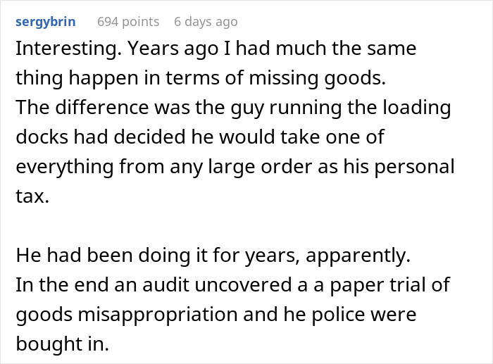 Vendor Won’t Credit Missing Item Due To “Strict Policy,” Restaurant Manager Maliciously Complies Vendor Won’t Credit Missing Item Due To “Strict Policy,” Restaurant Manager Maliciously Complies