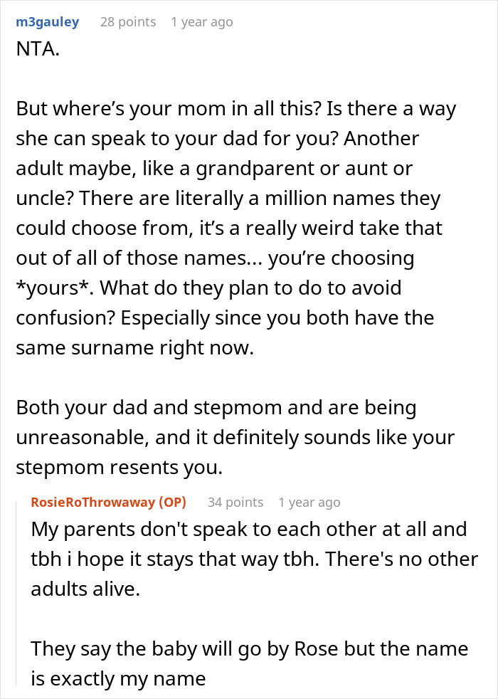 “Am I A Jerk For Not Wanting My Sister To Be Named Like Me?” “Am I A Jerk For Not Wanting My Sister To Be Named Like Me?”