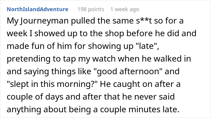 Boss, Tired Of People Not Coming In At 6 AM Sharp, Decides To Punish Them By Docking 15 Mins, But It Quickly Comes Back To Bite Him Boss, Tired Of People Not Coming In At 6 AM Sharp, Decides To Punish Them By Docking 15 Mins, But It Quickly Comes Back To Bite Him